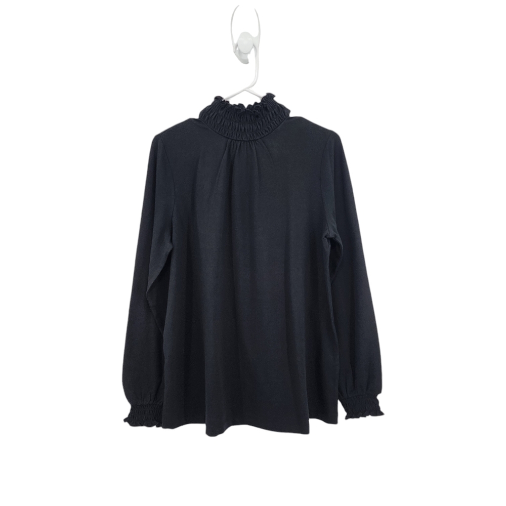 J. Jill Black Long Sleeve Blouse